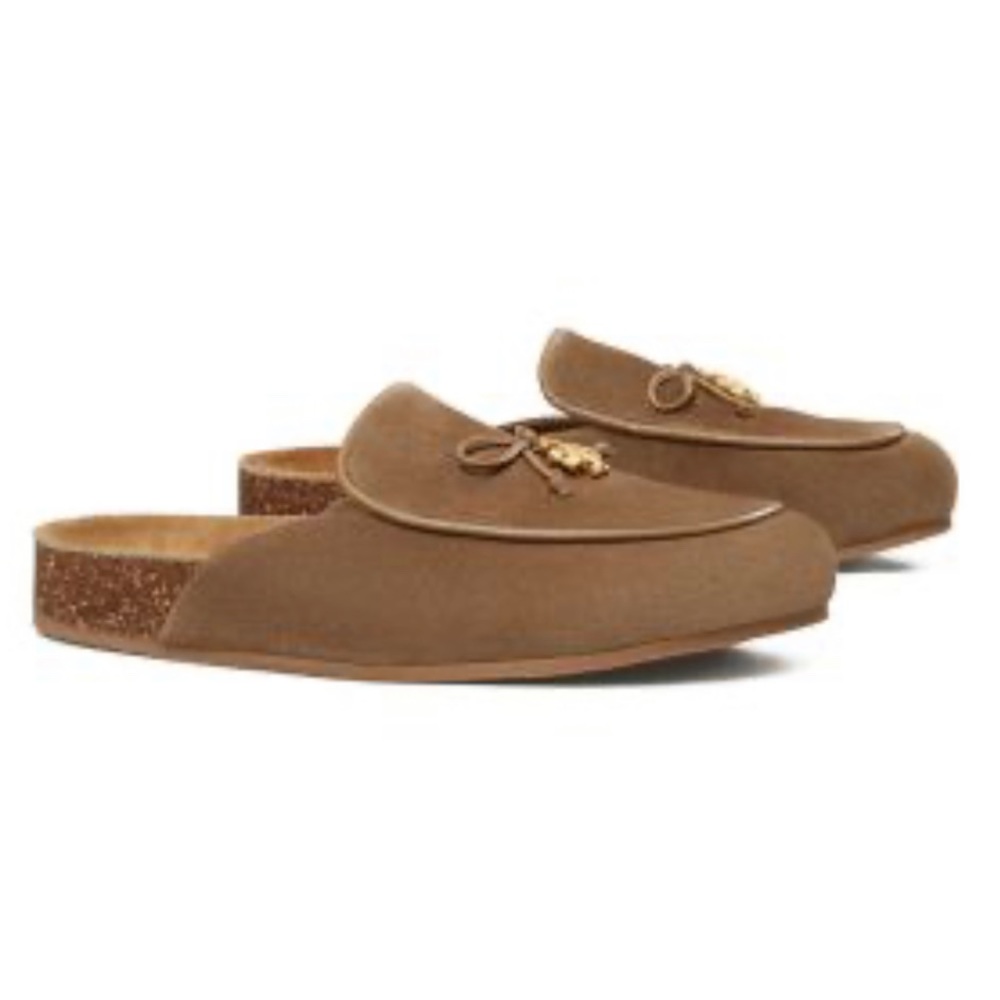 Tory Burch Charm Mules in River Rock Size 10